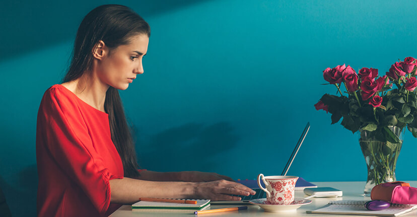 woman on laptop