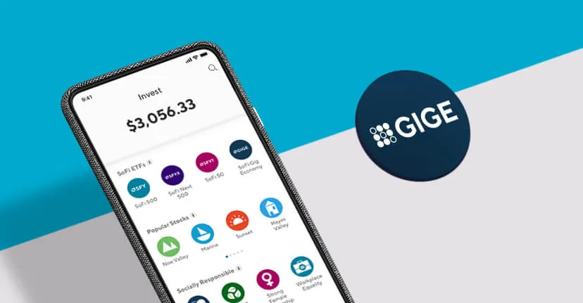 phone with SoFi ETFs